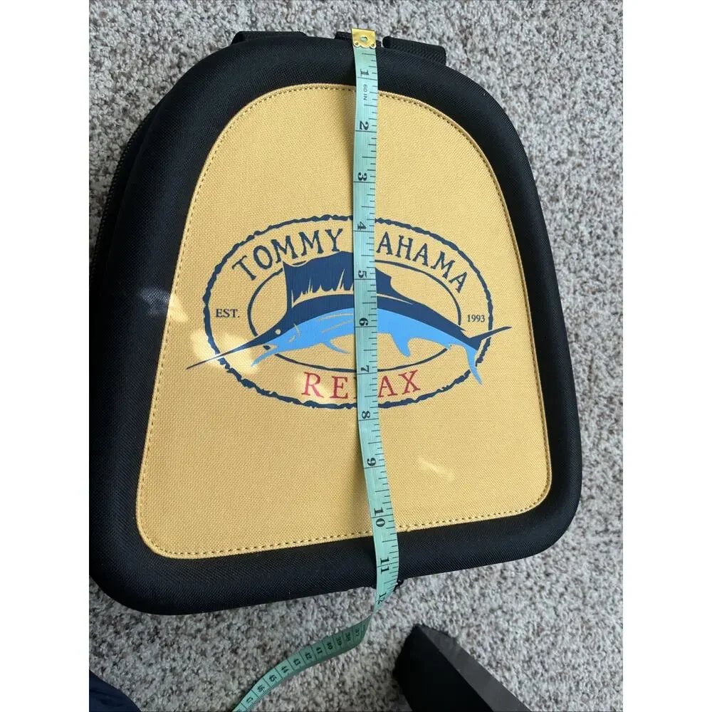 NWT Tommy‎ Bahama Hard Sided Expandable Duffle Bag Black Yellow Travel